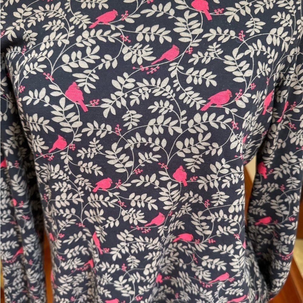 Croft & Barrow Black and Pink Floral Blouse M - Picture 3 of 5
